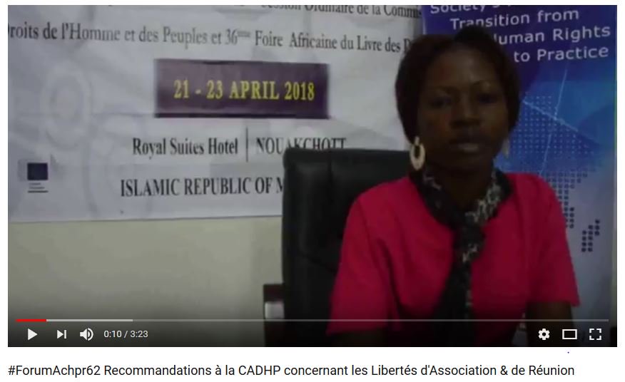 AcdhrsOrg's tweet photo. #ForumAchpr62 Recommandations à la Commission Africaine concernant les Libertés d'#Association, de #Réunion et de #Manifestation #Pacifique - Queen Bisseng du #Cameroun @redhacredhac #ACHPR62
https://t.co/PIKRv8DYw5 https://t.co/E4RL9rIyRu