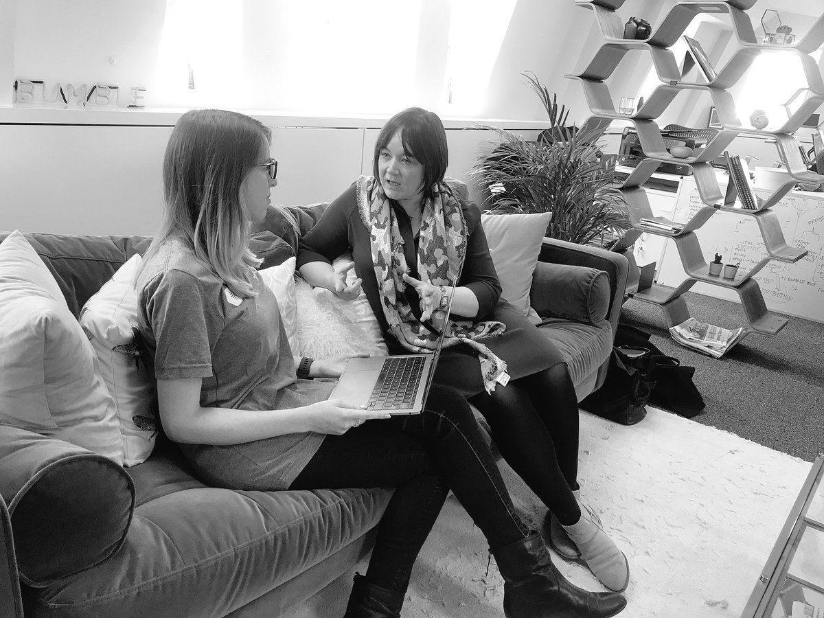 NatRNegotiation's tweet image. Fantastic to meet with @bumble at their London office today with @nerdette... such an inspiring, inclusive and empowering company. Really looking forward to working with them #negotiation #maketheask #ladiesgofirst