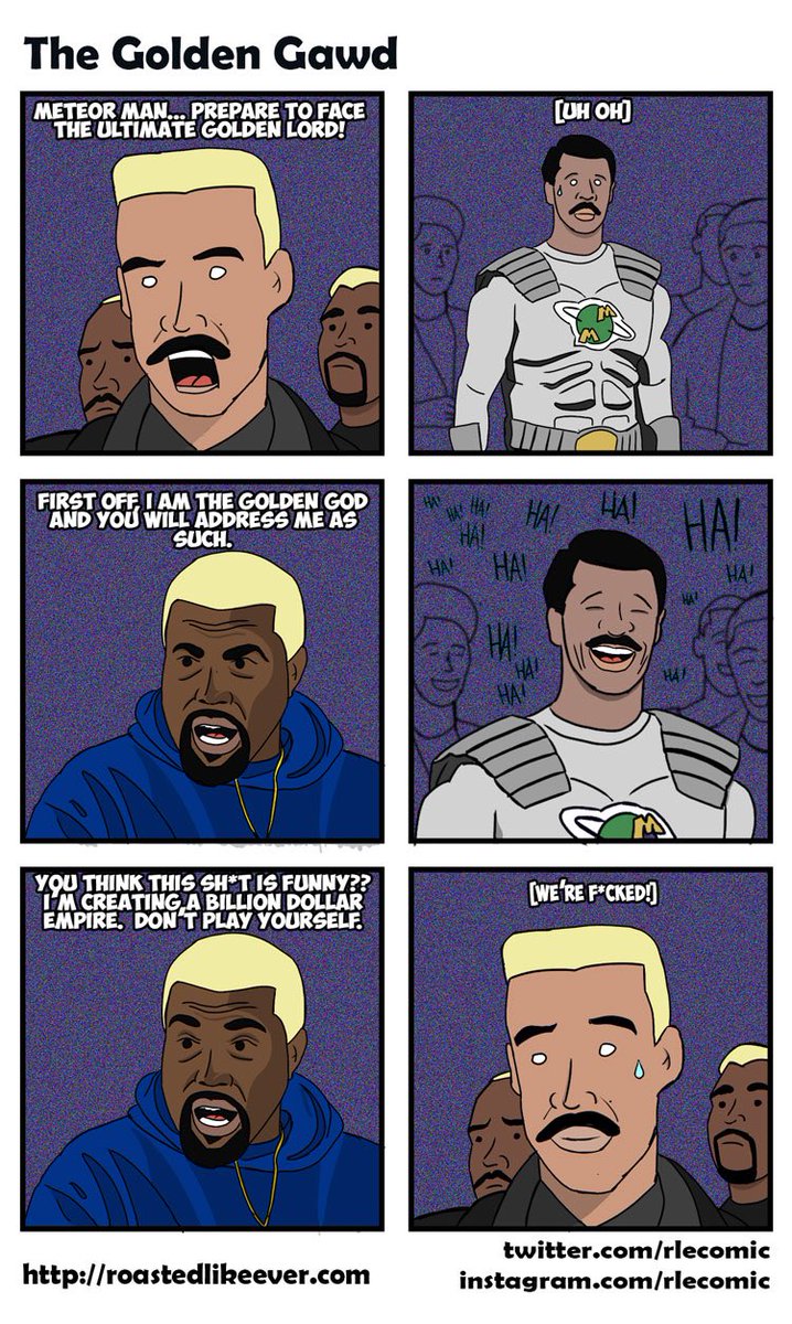 If you don’t get this, do yourself a favor and go watch Meteor Man asap. .
#meteorman #classic #kanyewest #kanye #goldenlords #roberttownsend #blackmovies #hiphop #webcomic #roastedlikeever