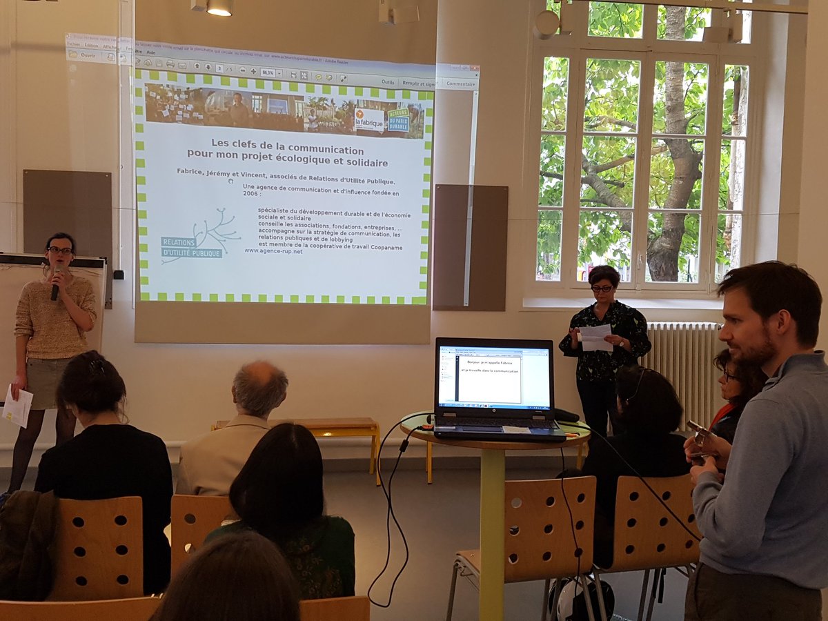 vinceRUP's tweet photo. Relations d'Utilité Publique est ravie d'intervenir sur les enjeux de communication lors de cette soirée organisée par le @mvtcolibris et la Maison des acteurs du Paris durable pour les porteurs de projets écologiques et solidaires. https://t.co/xplDnST0Yd