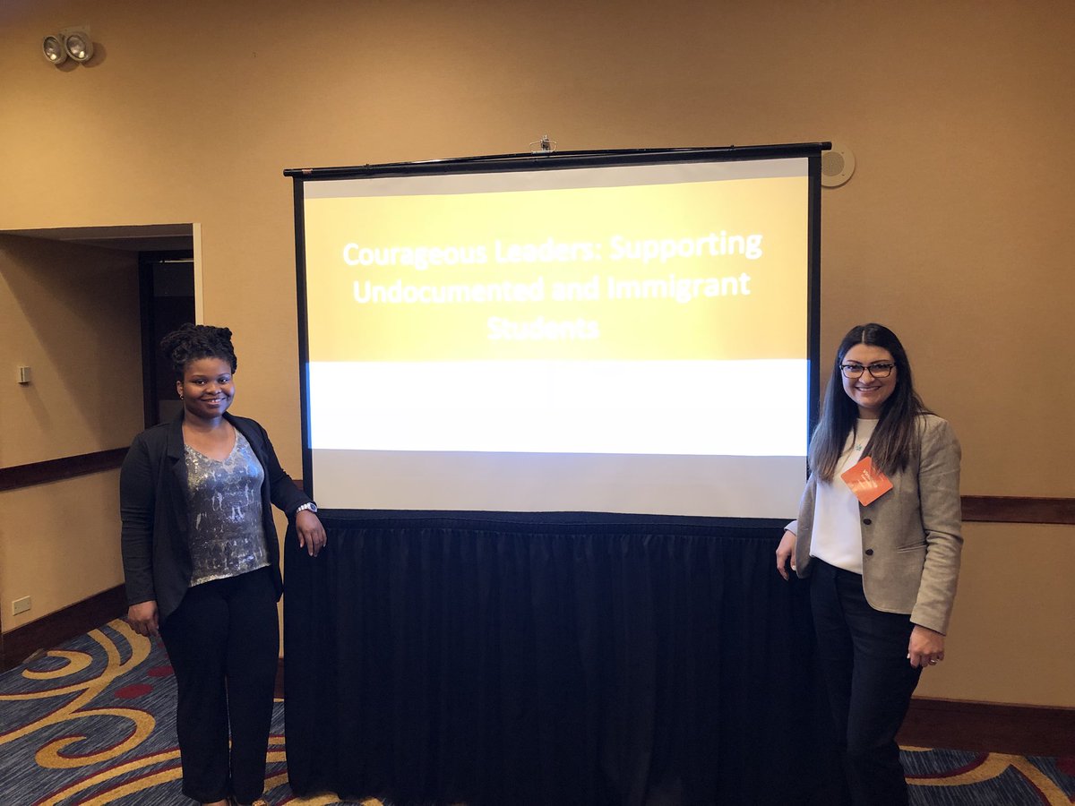ImmSchools's tweet photo. Presenting with @AdossiDr to a group of Black and Latinx educators about courageous leadership and supporting undocumented students and families. Thank you to @EdLoCnational for inviting us. #EdLoc2018 https://t.co/Oxv14yMH7q