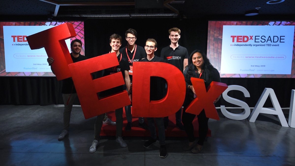 Esade's tweet photo. Congratulations, #ESADEMSc and #ESADEBBA students! Great job organising this year's #TEDxESADE. We feel inspired and empowered! https://t.co/xKDYNX37jR