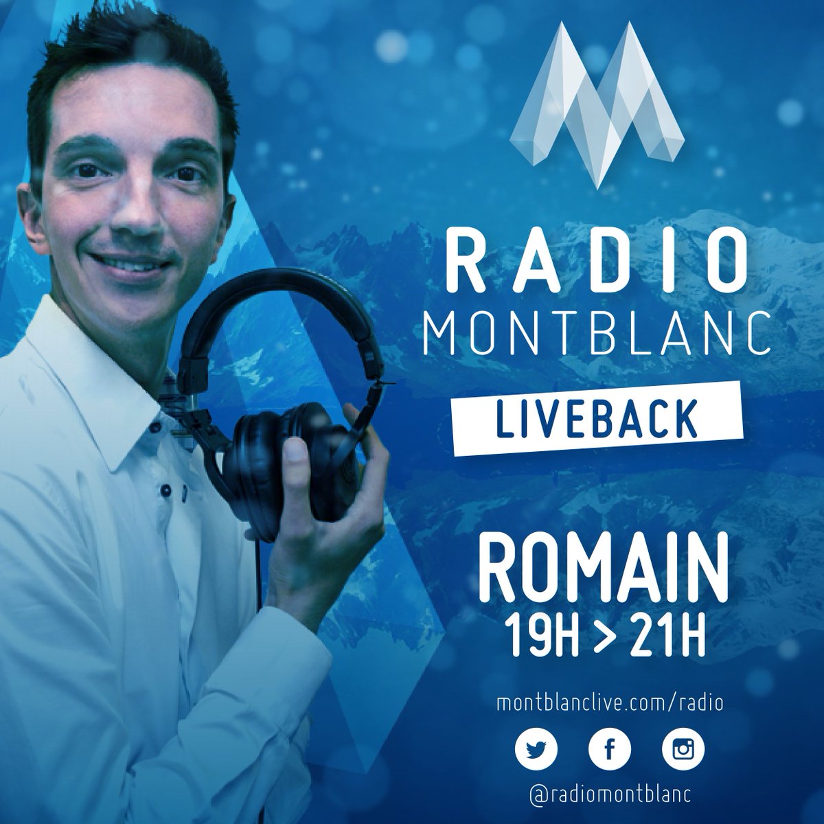RadioMontBlanc's tweet photo. [#LiveBack]
Votre rendez vous 100% musique🎶 #live 
📆 Tous les vendredis entre 19h et 21h avec @romainbruneau !
Postez en commentaires les chansons de vos artistes préférés et on vous les diffuse dans l'émission 👍 https://t.co/Ia9kVheBkt