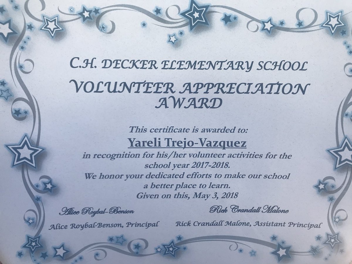 Thank you C.H. Decker Elementary los voy a extrañar 😊😊😊