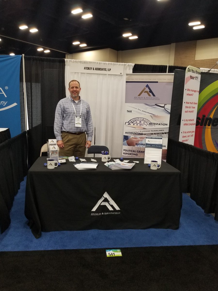 atchleycpas's tweet photo. Excited to chat with the dental community here in San Antonio TX. Stop by booth #541 and chat with Mark and Liana to see how we can help you! @atchleycpas @TDAMeeting #insideatchleycpas https://t.co/GD3tgXERBQ