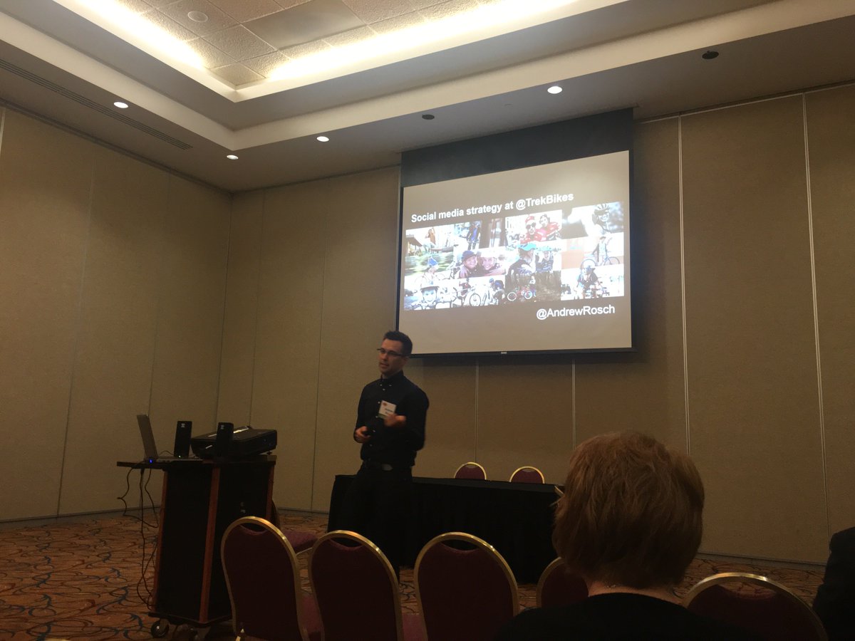 kelleyregan1's tweet photo. @Andrewrosch of @TrekBikes talks social strategy about #worldcupwaterloo @PRSAMidwest #prsamdc https://t.co/HPLOXuwoSd