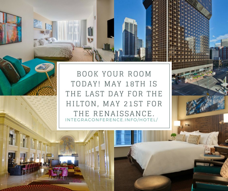 IntegraRx's tweet photo. Have you booked your room yet? The #2018IntegraConference is right around the corner. Special room rates are available right now. Don't miss out.https://t.co/cXku71sF8y https://t.co/eRsQG1cg5W