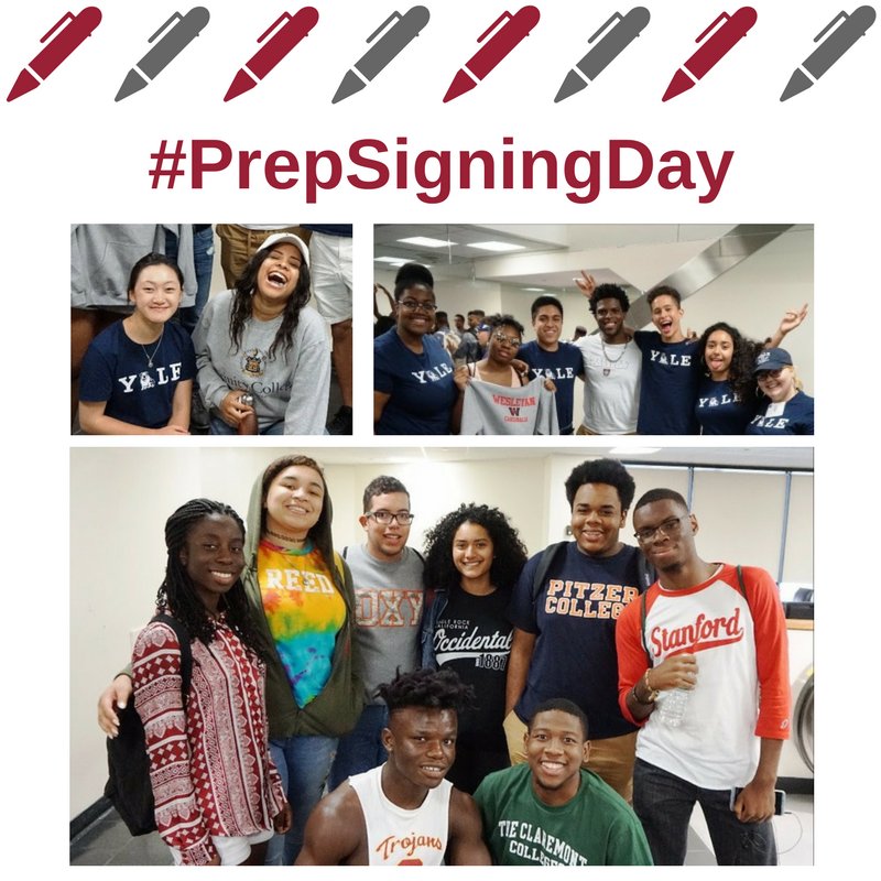 Prep_for_Prep's tweet photo. #PrepSigningDay is today! Congrats to our graduating high school seniors. #tbt to the HS Class of 2017 at the @PrepUndergrads Retreat last year. https://t.co/WXl6t2oxyr