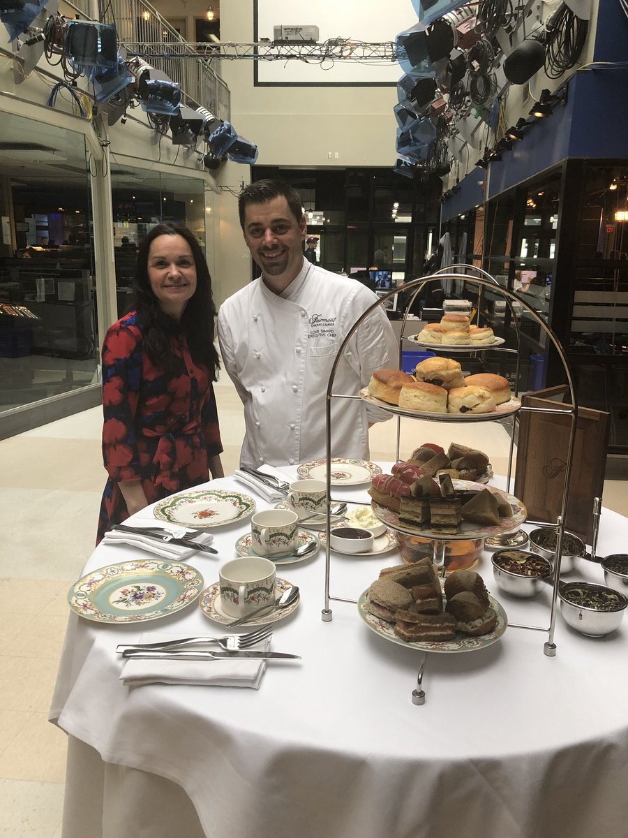 fairmontlaurier's tweet photo. Getting ready for @CTVNews for the Royaltea viewing party.  Be sure to tune in. @MakeAWishEO @FairmontHotels #RoyalWedding https://t.co/pJPeMBaQqe