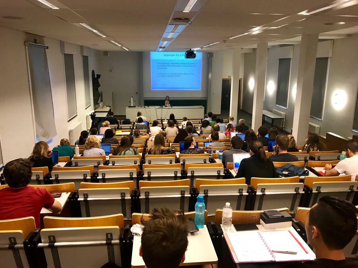 GulenChair's tweet photo. Dr. Humeira Iqtidar giving her lecture on Secularizing Islamists at @LeuvenU https://t.co/pw38ceF6Ru