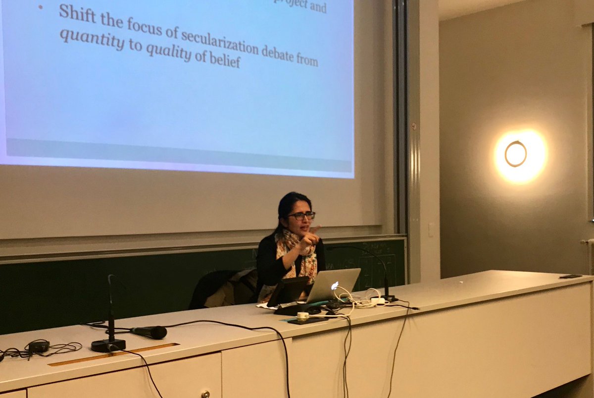 GulenChair's tweet photo. Dr. Humeira Iqtidar giving her lecture on Secularizing Islamists at @LeuvenU https://t.co/pw38ceF6Ru