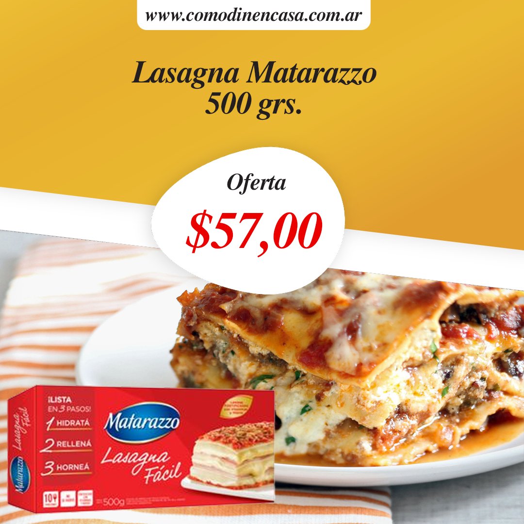 acero arbusto Paciencia Uživatel Supermercado Comodin na Twitteru: „Oferta #Exclusiva  #Comodinencasa #SupermercadosComodin Lasagna Matarazzo x 500 grs. a solo  $57,00 Visita nuestra página web https://t.co/Nl3hH0LqxX y aprovecha esta  oferta! https://t.co/3Js3eNrcRq“ / Twitter