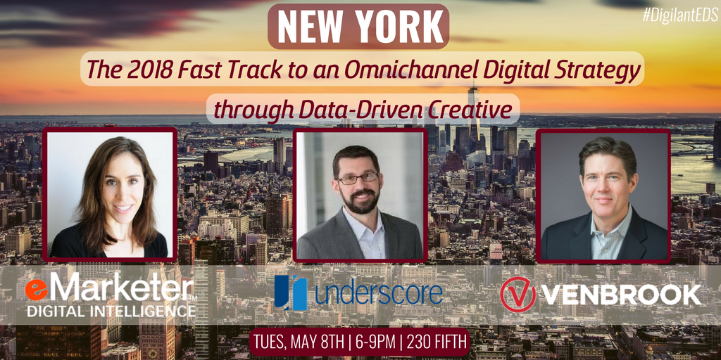 Digilant_US's tweet photo. Next Tuesday, May 8th #Manhattan's leading #marketers are headed on the fast track to an #Omnichannel Strategy through #Data-Driven #Creative at @230FIFTHRooftop 🌆 . Stay tuned for trends & insights in #integrateddigital #DigilantEDS https://t.co/0n48YZnfnM