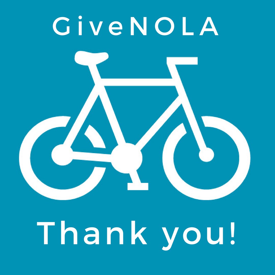 BikeEasy's tweet photo. We had an amazing #GiveNOLA... over 150 new or renewing members, 176 total donations, and raised $17,151! Thank you! Your gifts speak to the value of the work towards making bicycling easy, safe, and fun for everyone in Greater New Orleans. https://t.co/Ww2YX5iHPU