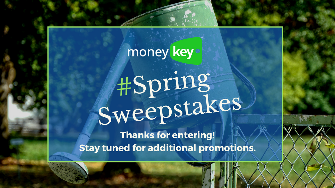 moneykeyonline's tweet image. Congratulations to our #SpringSweepstakes winners, Carla G. from OH, Rosanne M from IL, Sarah W. From MS, and Patty R. from NM!

We'd like to thank all our entrants for their participation and for some awesome budget-cleaning ideas!