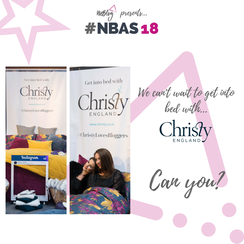 northblogawards's tweet photo. Who jumped into bed with @Christy_Home last year?
It was one of the highlights of our evening & we can't wait to get under the covers with them again ;-)
We're so thrilled to have them back as our #HeadlineSponsor
#NBAs18 https://t.co/UjpFrhvms3