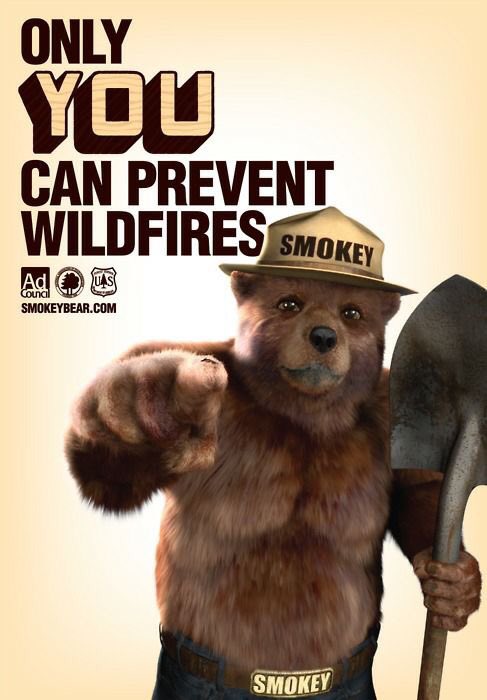 A Red Flag warning has been issued for enhanced wildfire danger today from 10 AM till 8 PM. Please use extreme caution with any kind of ignition source while outside today.  Let's make Smokey proud as we practice the words, " Only you can prevent wildfires."