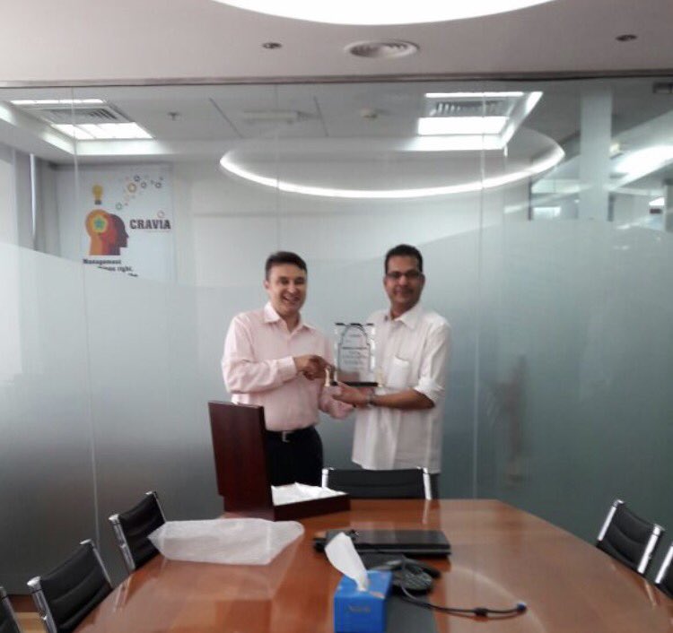 CraviaInc's tweet photo. We would like to wish our finance manager Mr Abdullah Keloth the best in life after a long career at #Cravia. We appreciate all your efforts. https://t.co/6bn0xxV4OU