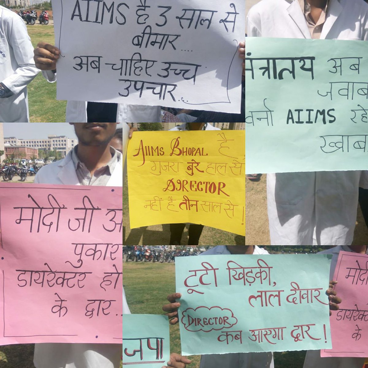Sandeep59466433's tweet photo. #AIIMSbhopal #enlightenedcrowd #inneedofdirector #toshedaway #darkestclouds #lettheauthorityknow #wewontquit #nomorefakepromises
@PMOIndia @narendramodi @JPNadda @TOIIndiaNews @indiatvnews @NITIAayog 
@PrakashJavdekar @Lokmat @CNNnews18 @abpnewshindi https://t.co/nY4Xx8V8T6