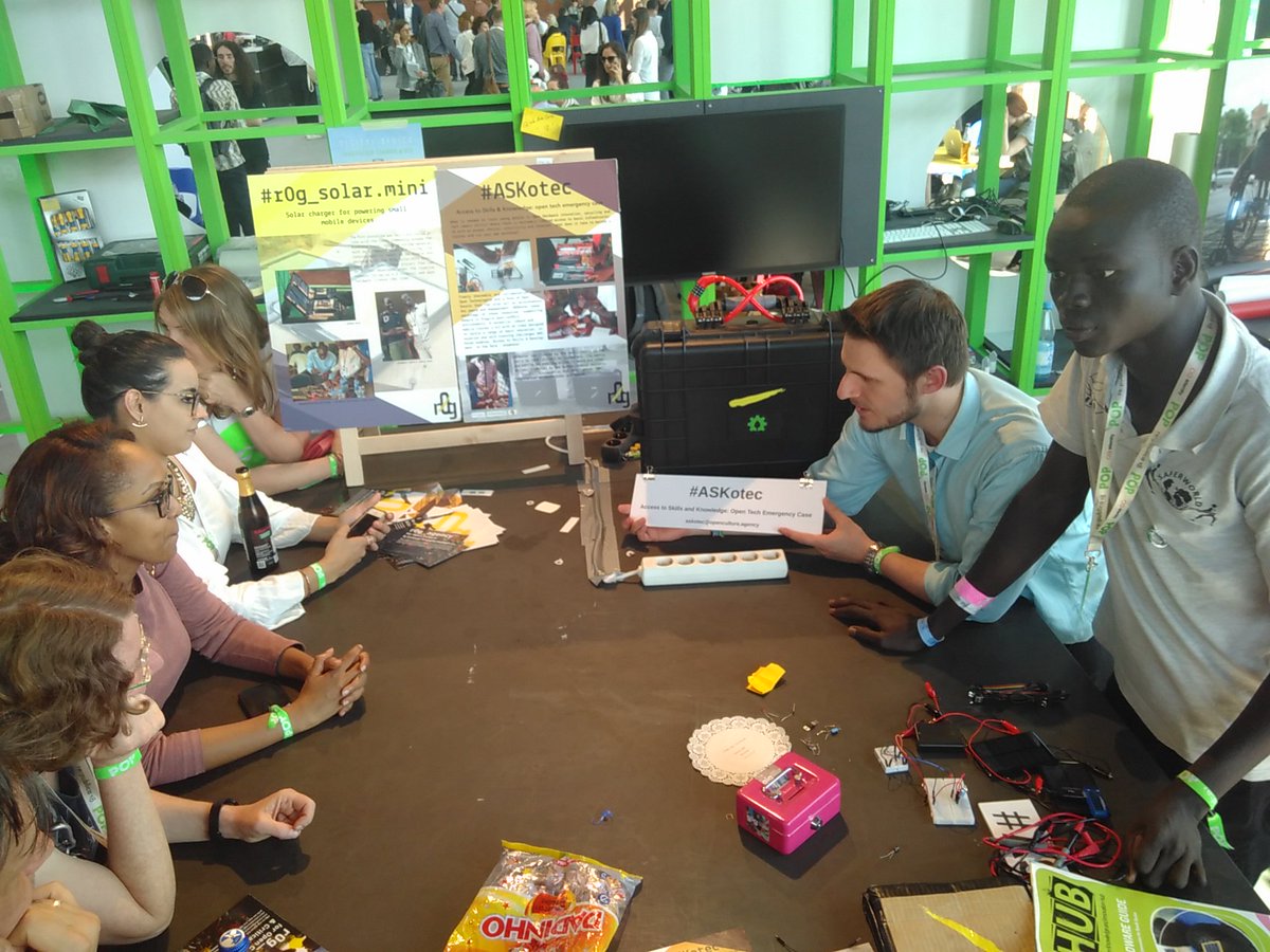 intertwilight's tweet photo. #PressFreedom begins w/ ability to freely exchange ideas, across borders, cultures &amp; ideologies. We practiced this ALL day @weareGIG @republica #makerspace w/ innovators from Africa, Europe, Asia, N. &amp; S. America meeting to share their #openknowledge work #ASKotec #peacehackcamp https://t.co/Z5HI66drMJ