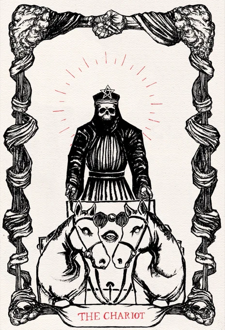 Just finished inking the Chariot! ❤️?

#art #drawing #illustration #ink #occult 