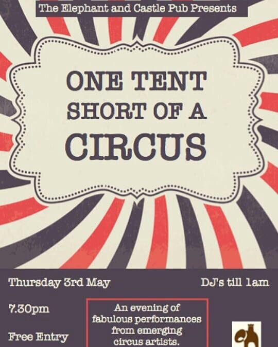TONIGHT: Roll up! We're having a bit of a #FREE circus party tonight! Come and see some fabulous emerging performers. DJ's until late. See you for dinner before? 😋🎪