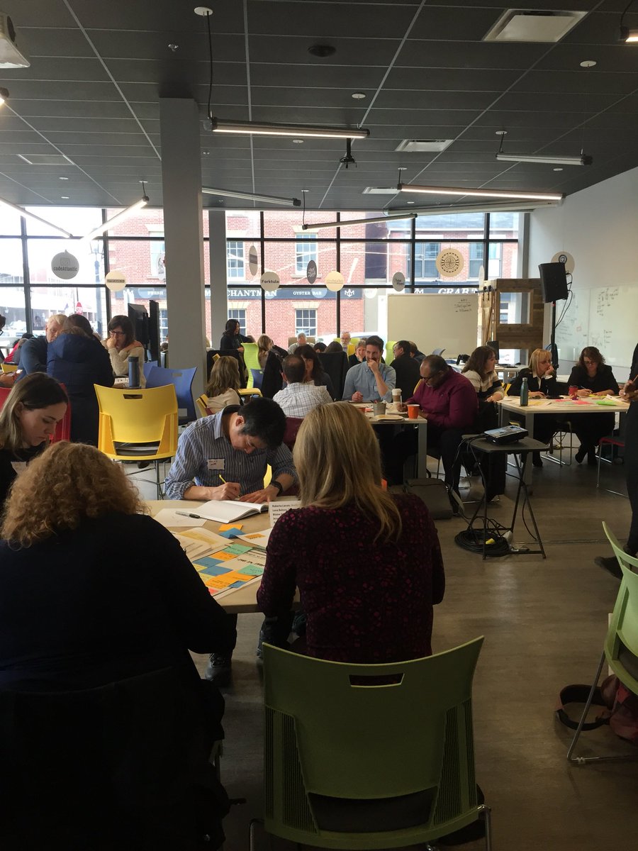 Nou_LAB's tweet photo. PEI policy hack is in full motion. Teams are working their How Might We statements to impact policy. #humancentereddesign #pei #policydev #psilabs https://t.co/j5sSiWD48r