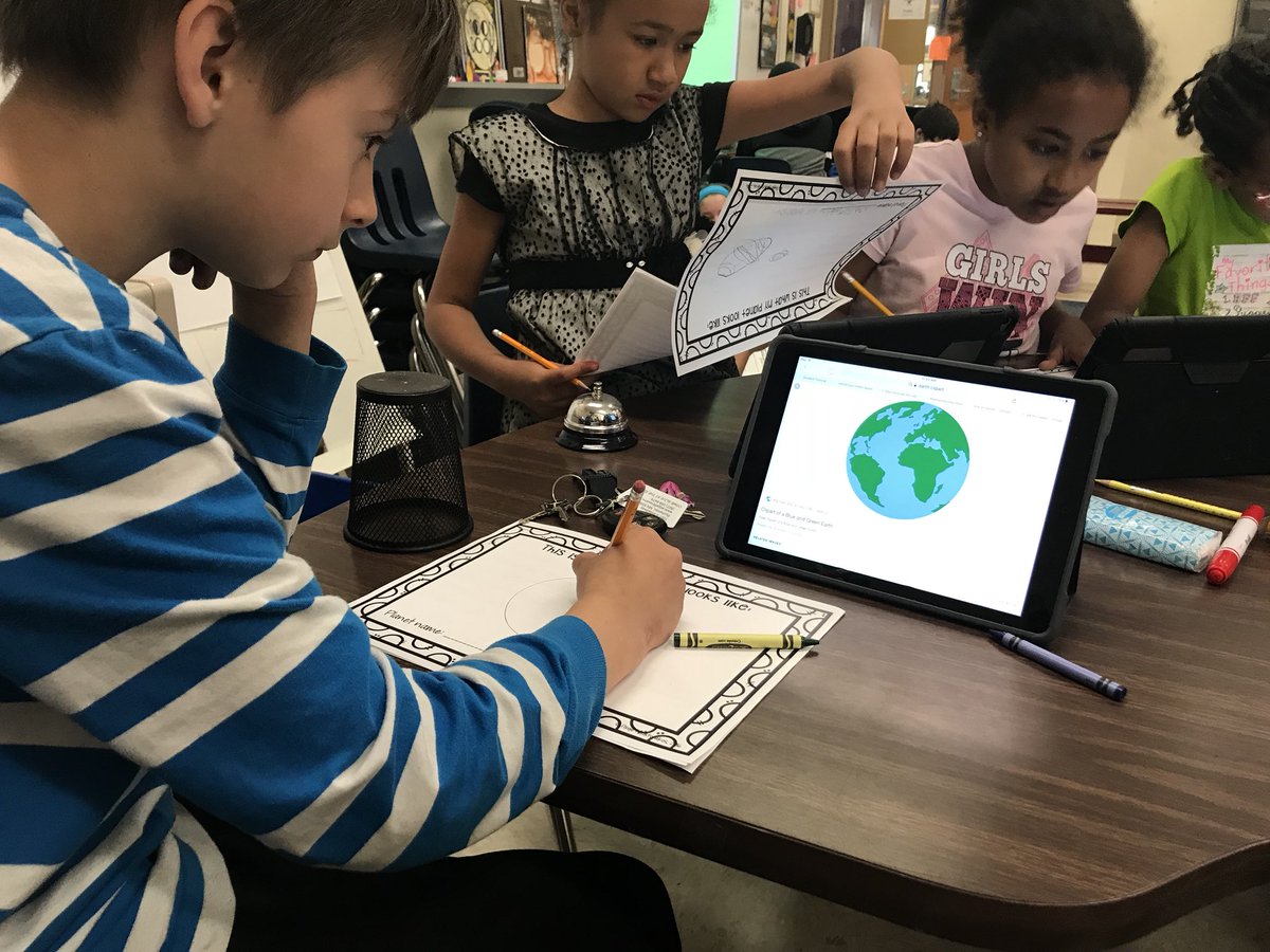 MsLarsonOtters's tweet photo. We are picking planets to do research on, presenting our findings, and then will be making models of our planets. #outofthisworld https://t.co/TJ5TeoKsFQ