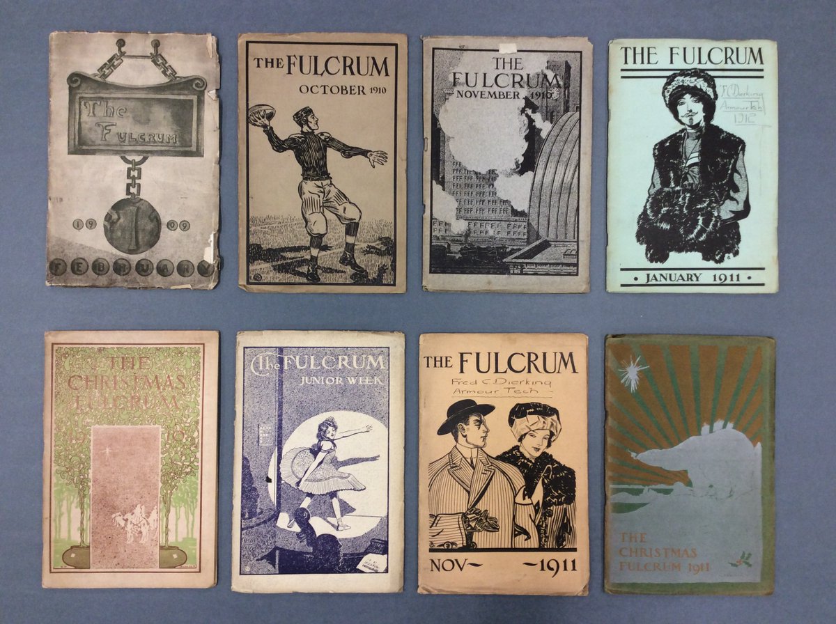 IITArchives's tweet photo. The Fulcrum, student newspaper of Armour Institute of Technology (1893-1940), had the best cover art! #IllinoisTech #STEMarchives https://t.co/jl9O4UcBrL