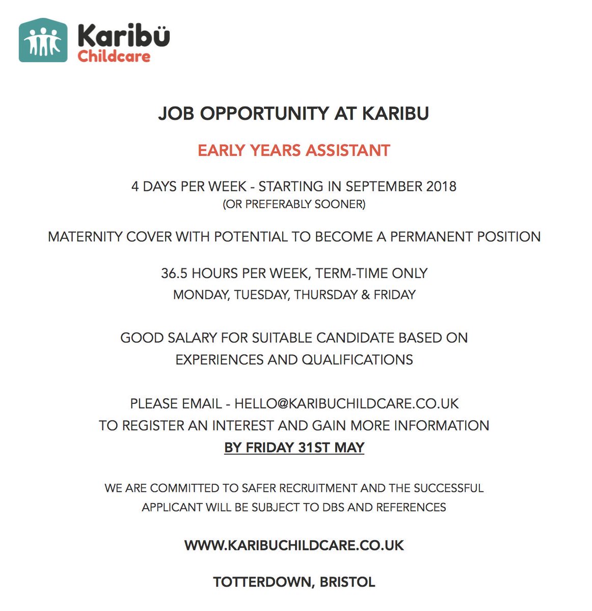 Karibu - Teacher Led Childcare tweet media