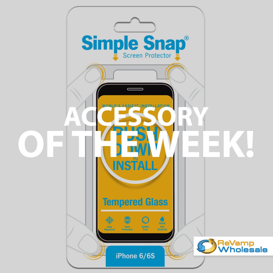 ReVampWholesale's tweet image. The accessory of the week is #SimpleSnap for the iPhone 6/6S! This device is still one of the most commonly repaired devices so be sure to stock up on screen protectors! goo.gl/ktvybA