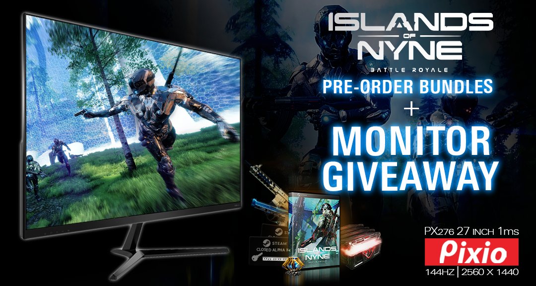 IslandsOfNyne's tweet image. Join in for your chance to win the limited edition Pre-Order Skins Package, tune in live on May 12th for more ways to win during the Esports Exhibition Invitational!!! 

Enter here: bit.ly/IslandsofNyneI… 

Don't forget the daily entries for extra points!