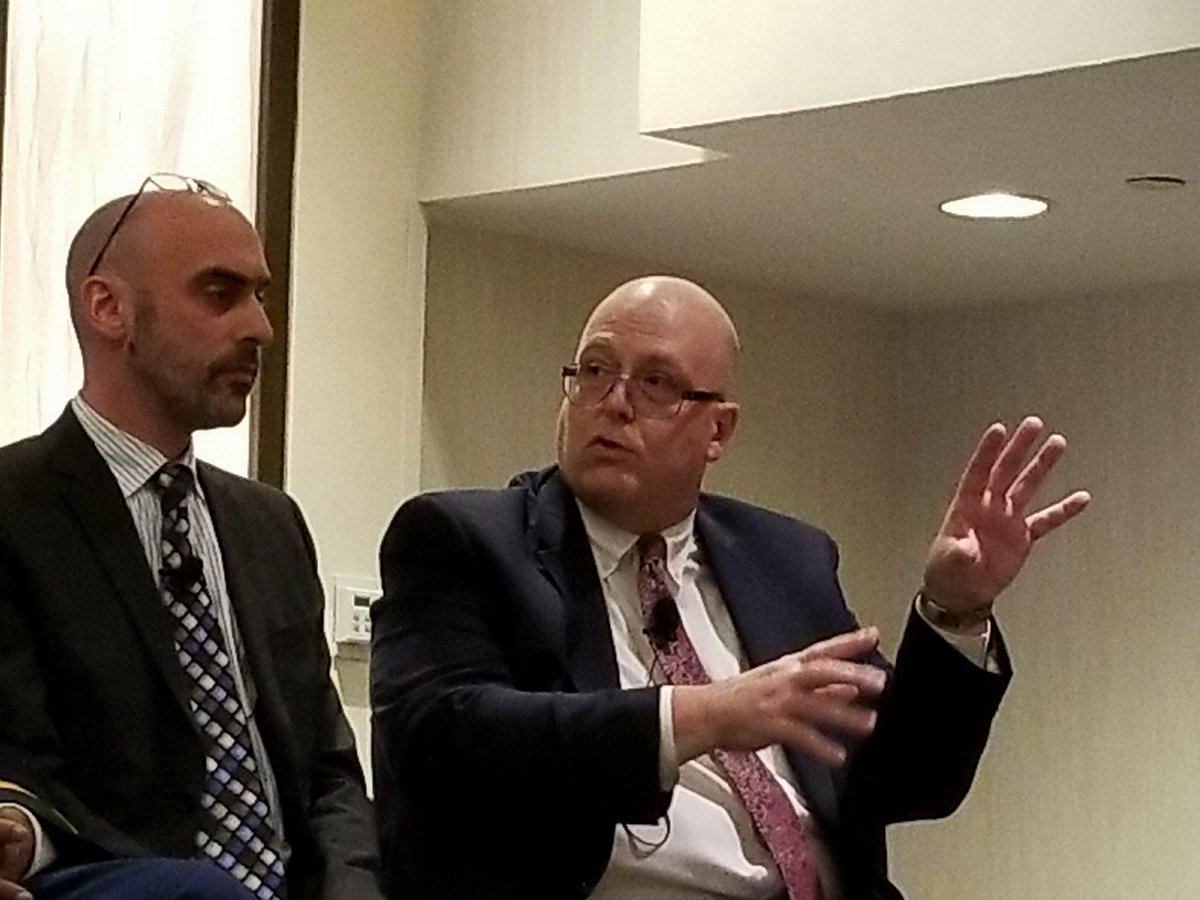 DoW_DISA's tweet photo. Roger Greenwell, #DISA's risk mgmt executive & authorizing official, discusses compliance vs. readiness at #GovEdge18 in Washington DC. #TenableGovEdge https://t.co/i8BuShWVzF