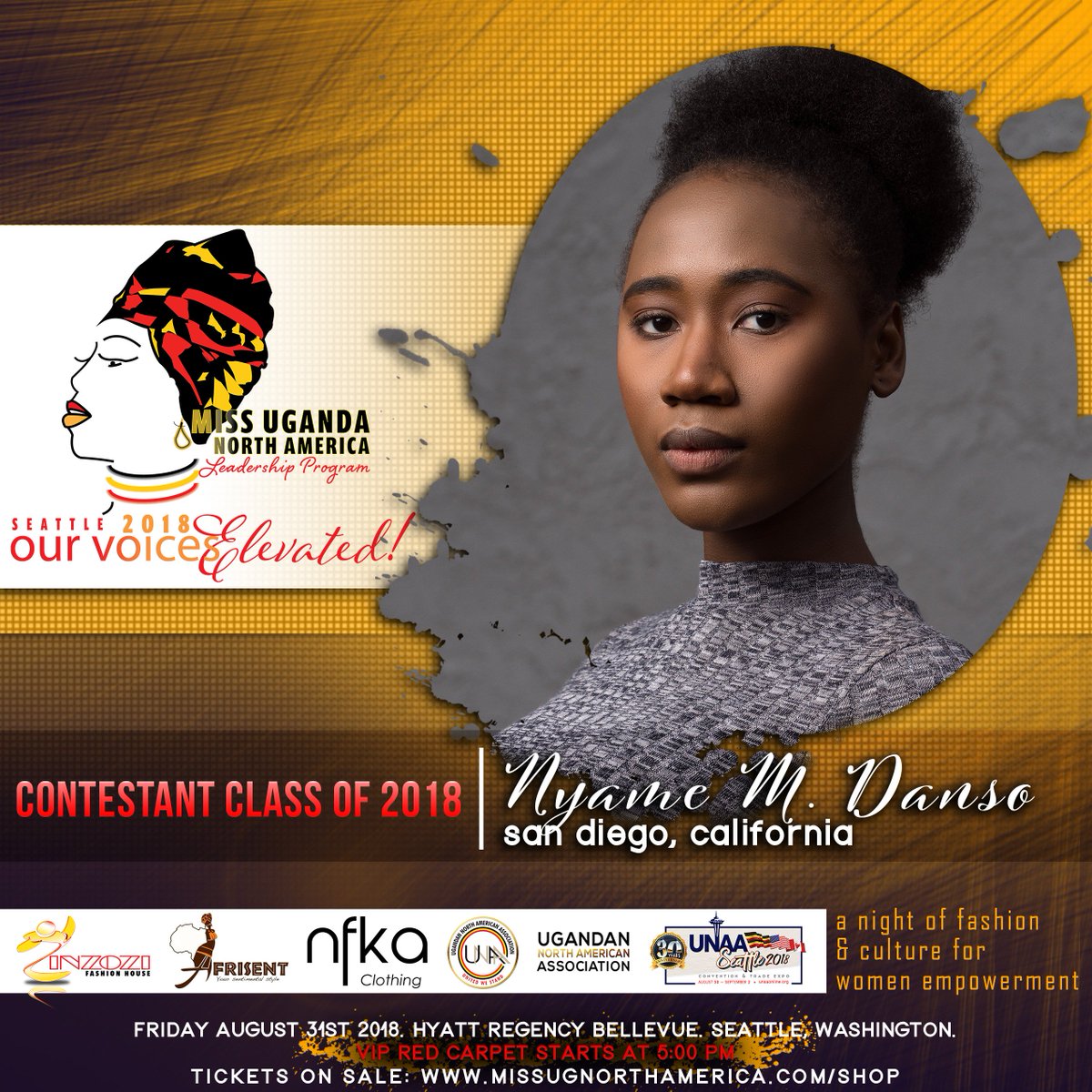 missuganda_na's tweet photo. Dear Ugandans in the Diaspora, as we unveil the Miss Uganda North America Class of 2018, I request you all to stand behind these beautiful ladies. With your support, they will become an inspiration to our daughters and lead to more Ugandan women globally!
Introducing @mariamdanso https://t.co/ka5wWO6nHx