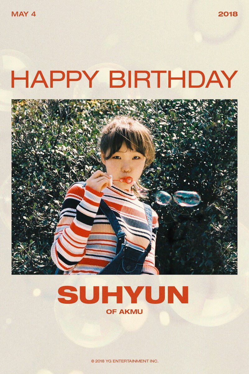 HAPPY BIRTHDAY #SUHYUN 🎉

#AKMU #악동뮤지션
#2018_05_04 #HBD #이수현
