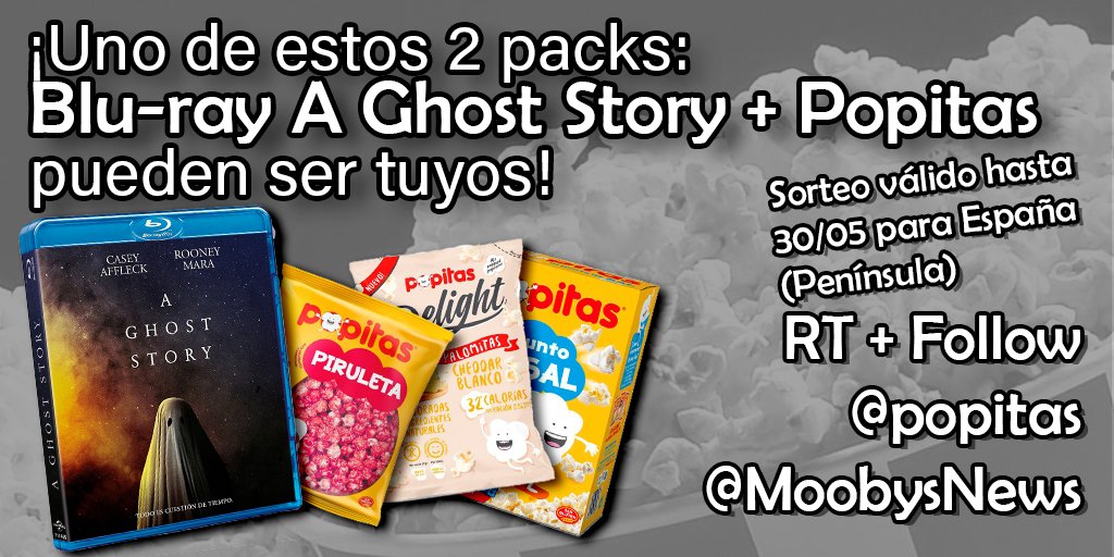 MoobysNews's tweet photo. #SORTEO

Participa y llévate uno de estos 2 PACKS: A Ghost Story 👻 + Popitas 🍿

RT + FOLLOW (@MoobysNews &amp; @popitas) 

Bases: https://t.co/gdr4rYdzGv https://t.co/EnEx8HlOZh