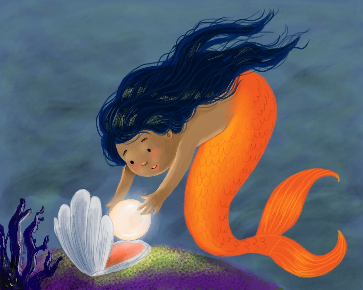 lynnorbontigao's tweet photo. This may be my only #mermay illustration for a while. It finally feels like summer, I prefer heat over cold. What about you?
#kidlit #illustration #childrensbook #mermaid #artistsoninstagram #kidlitart #pearl #sea #ocean #sirena #picturebook #MerMay #lynnorb #dailydoodleseries https://t.co/fYH9kohwSj