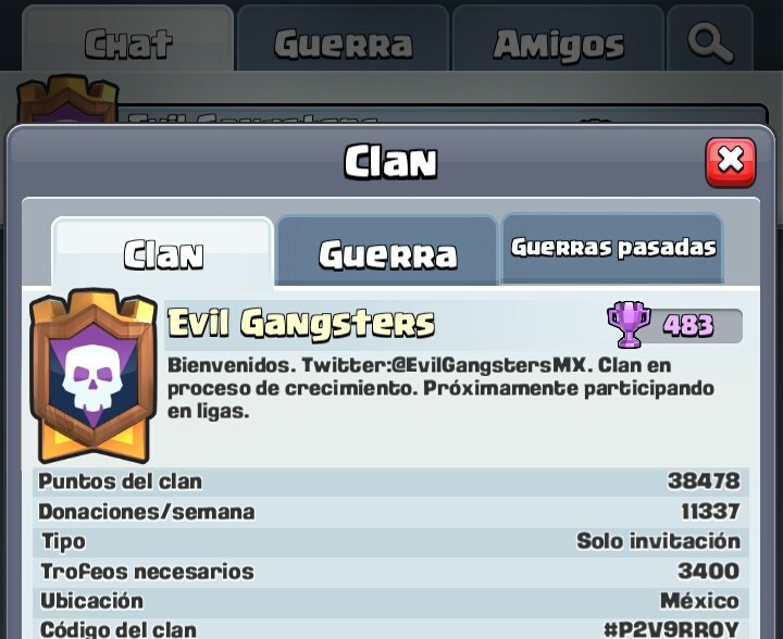 EVG_eSportsMX's tweet photo. Bueno seguimos con la buena racha y la buena suerte, cuarta guerra seguida que quedamos en primer lugar con esto llegamos ya a liga de bronce III, a tratar de seguir con la buena racha. #ClashRoyale #gogangsters https://t.co/kickne4Ff5