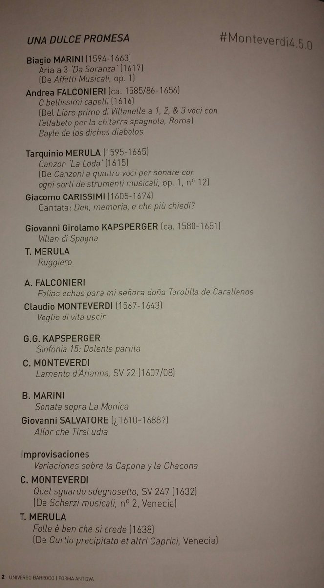 elcriticorn's tweet photo. Continúa el #UniversoBarroco del @cndm_inaem, con una invitada de excepción, la contralto Sara #Mingardo, a la que acompaña Forma Antiqva. Celebran el #Seicento y #Monteverdi450. @Codalario. https://t.co/36VqqqyCGR