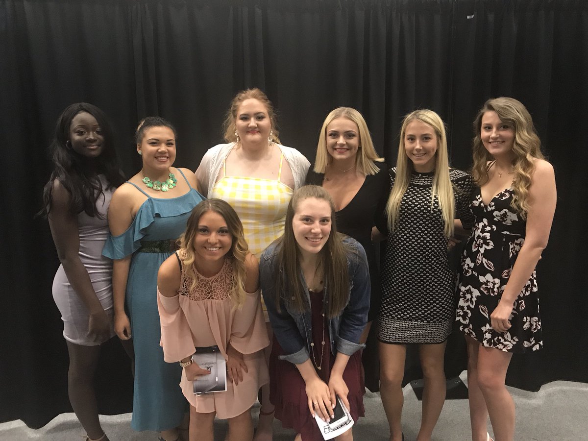 Sports award banquet from Monday. Karly Kearns Female rookie of the year. Kayla Bryan nominated Female athlete of the year. #cleanupnicely