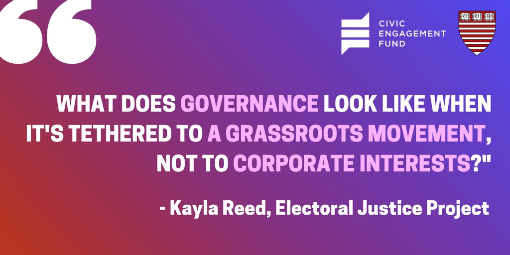 civicfund's tweet photo. From @iKaylaReed at #electoraljusticeproject at #Gettingto80% today! @HarvardAsh #wakandathevote https://t.co/V7l4vsXz5X