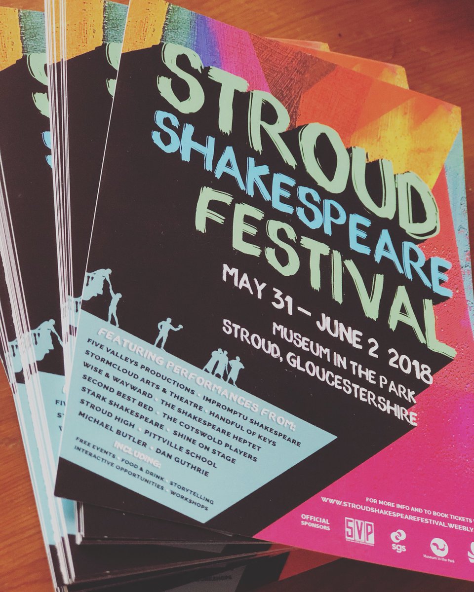 stroudbardfest's tweet photo. 4 weeks to go until we open the doors on Stroud’s first Shakespeare Festival. Book your tickets now! Look out for our flyers and posters that will be appearing around Stroud and South Gloucestershire for next week. #stroudbardfest #shakespeare #festival #stroud #gloucester https://t.co/4dFhfU6EfS