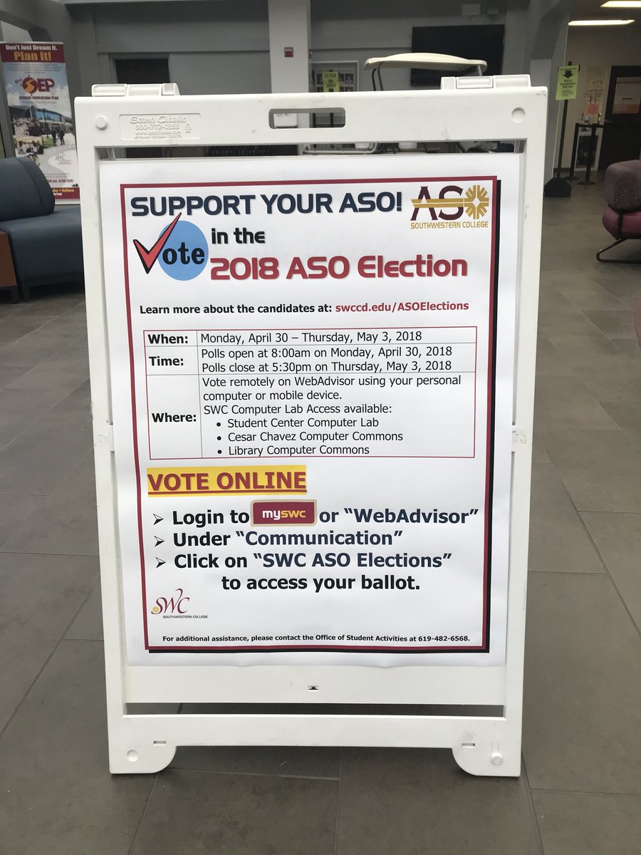 Palestine_Rules's tweet photo. LAST DAY TO VOTE!! VOTING ENDS TODAY AT 5:30! 
Log onto WebAdvisor and in the bottom right under COMMUNICATIONS you are able to vote in the SWC ASO ELECTIONS link! Have your voice heard!! 📮🗳 https://t.co/4I6UY9G9iw