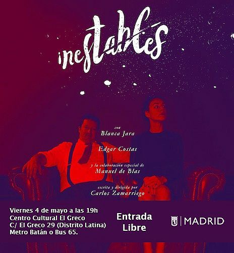 inestables2018's tweet photo. Mañana #teatro: vuelve #Inestables en el Centro Cultural #ElGreco. https://t.co/yIZ9F8iODH