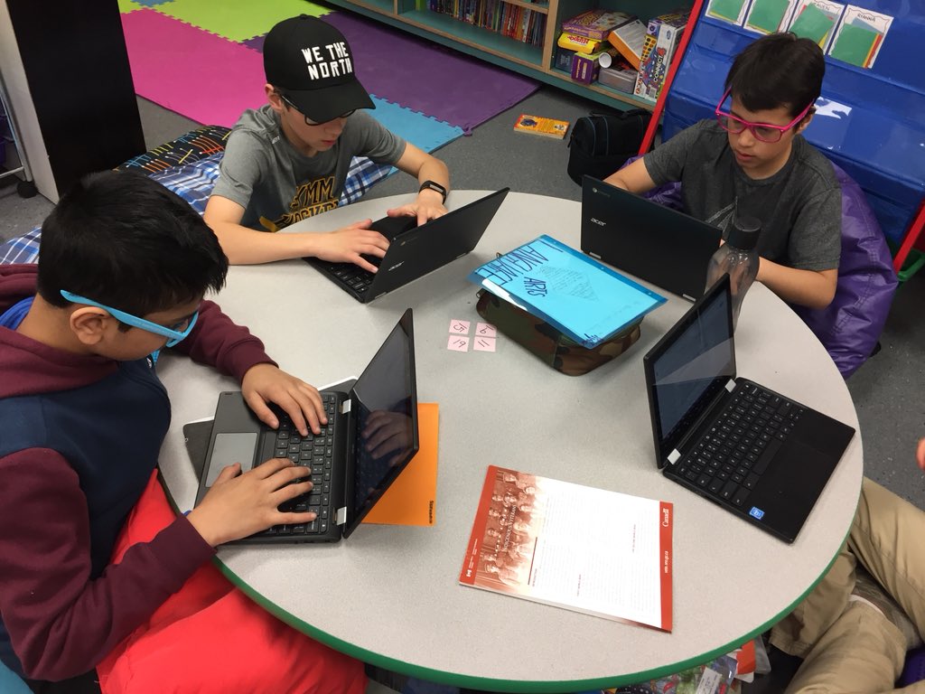 ms_ingram12's tweet photo. Grade 6’s practicing their narrative writing before the PAT’s! #practiceisgood #geekyglasses #grade6fun @ExamBankCanada @FMPSD @DrClarkSchool https://t.co/x18UzHWdxy