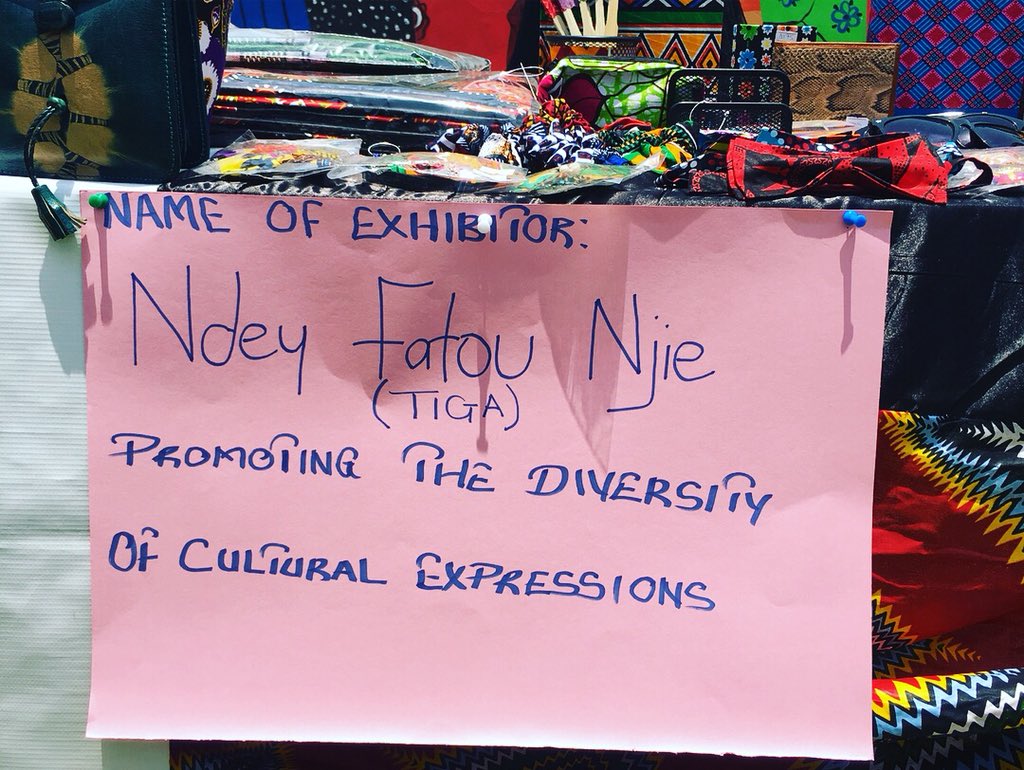 TIGAGambia's tweet photo. Here is a #TBT picture of our exhibition at the World Book ๐ and Copyrights Day at Alliance Francaise last week. Thanks to @unesco and @princesshalima_of_affia for inviting us!! #worldbookday #unesco #princesshalima #books๐ #๐ฌ๐ฒ #TiGA https://t.co/za9KhuuL8q