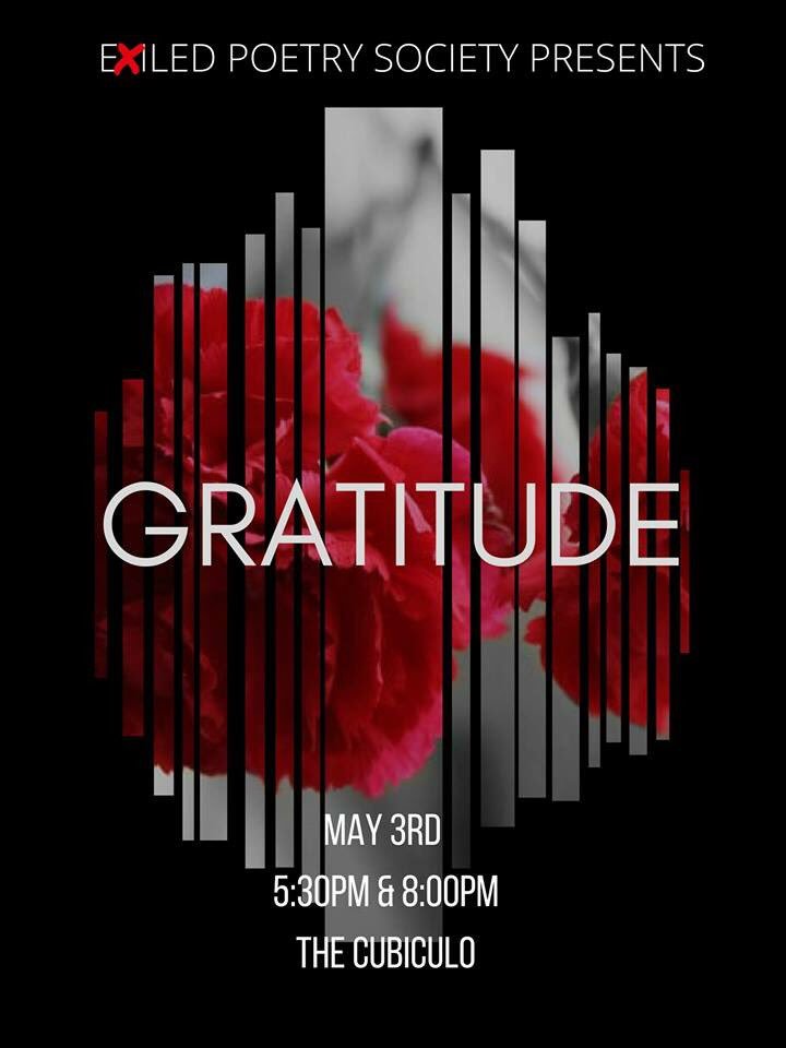 Our spring show is tonight at the Cube! Join us for poems.