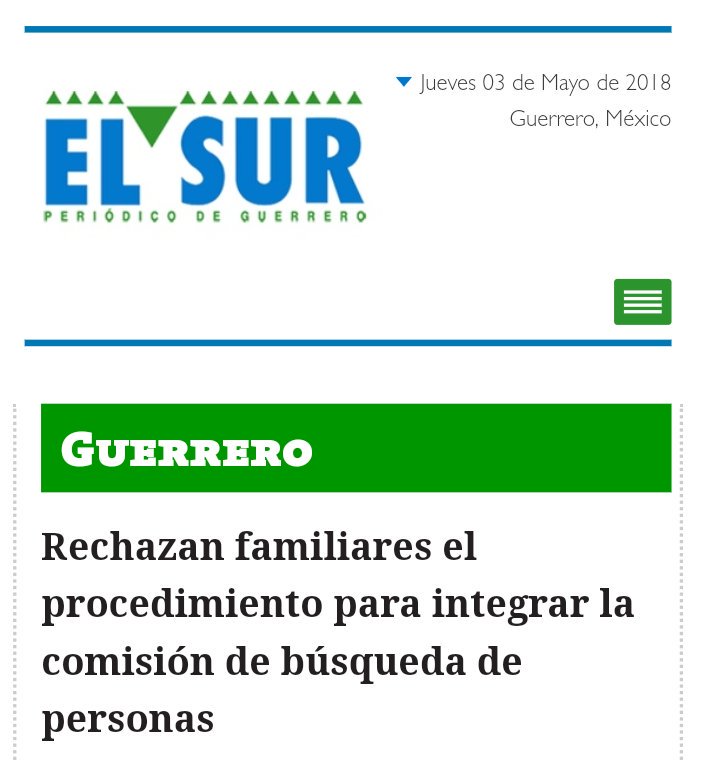 cedehumo's tweet photo. #ElSur | Rechazan familiares el procedimiento para integrar la comisión de búsqueda de personas 
https://t.co/GRhYoPqtBD https://t.co/HZboahKZPw