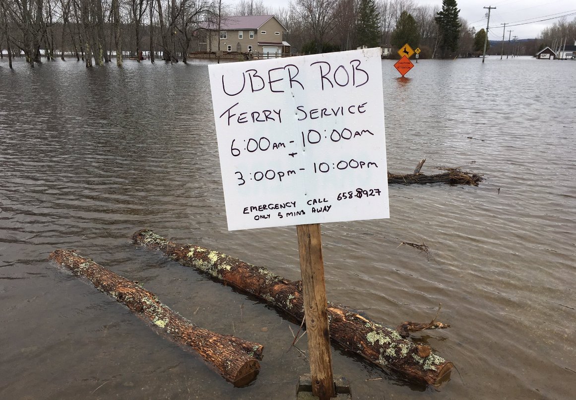 weathernetwork's tweet photo. 'Uber Rob' donating his time to help NB flood victims: https://t.co/BXykvBJVS4 https://t.co/qZQAZ2GYGZ