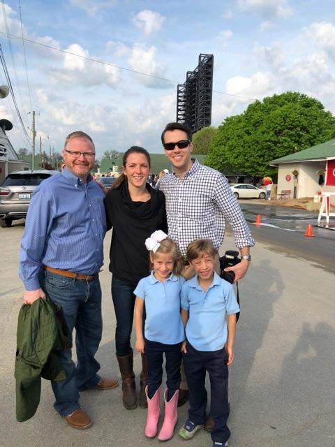 LouKyCourtClerk's tweet photo. With members of the #KyGeneralAssembly at 6:30 a.m. at @ChurchillDowns Backside, followed by economic development opportunity in the afternoon. Stay tuned for the next level of cellular technology in Louisville! @KentuckyDerby #KyDerby @KACo @damon_thayer @MorganMcGarvey https://t.co/zlOAayUZcZ
